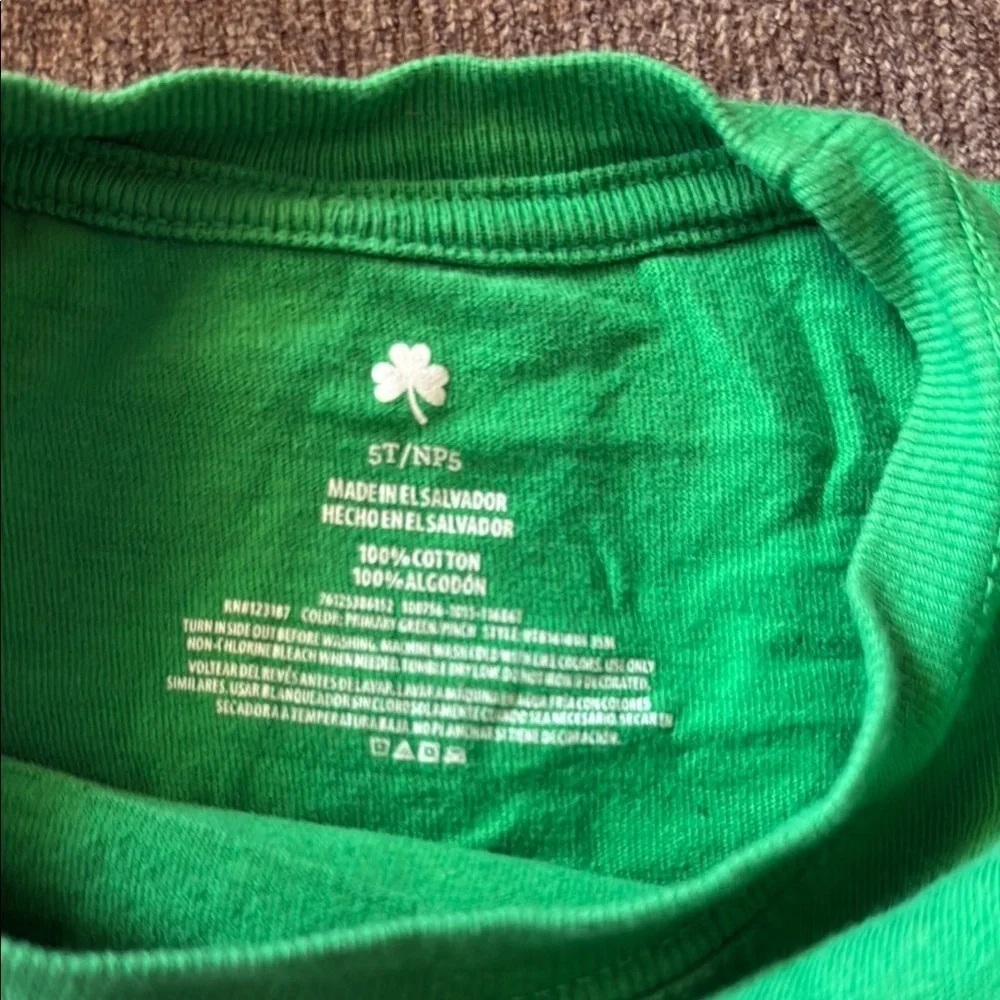 Green Kids T-Shirt for St. Patrick’s day - Do Not Pinch! 5T, pre-owned